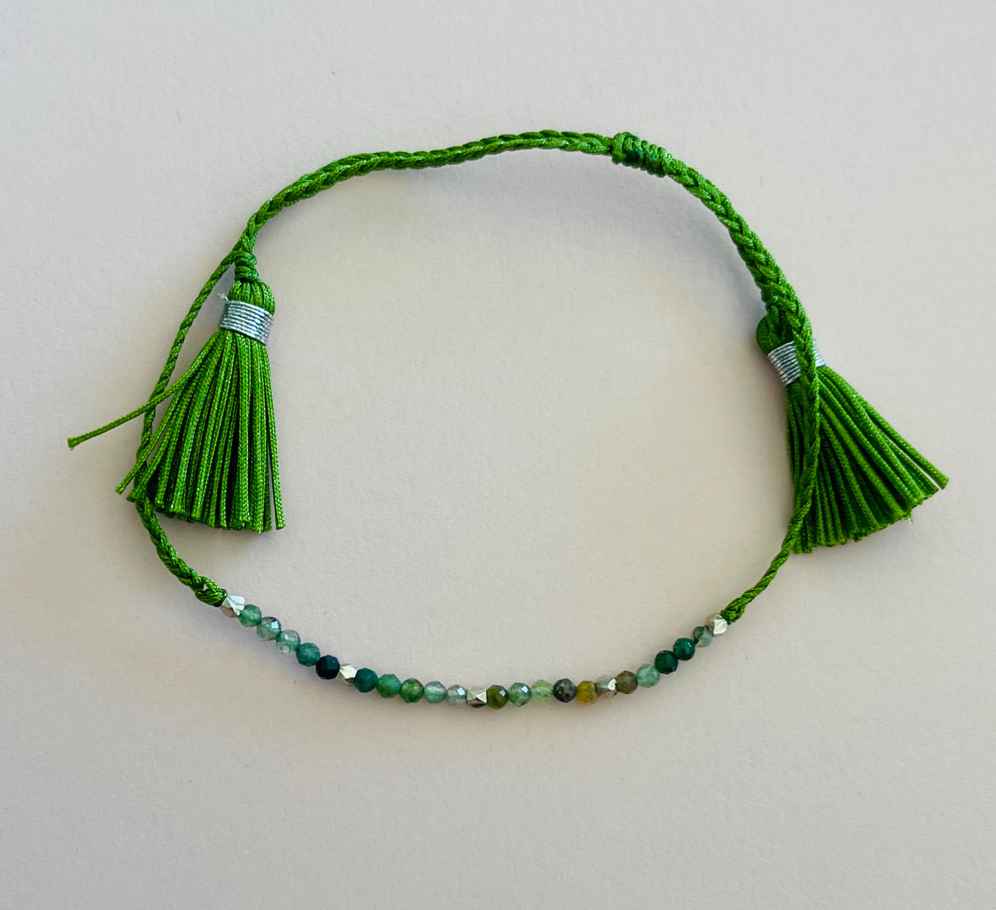Braided Adjustable Bracelet with Agate Gemstones Media 8 of 8