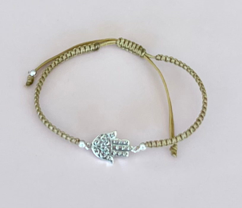 Hamsa Adjustable Bracelet Camel Media 6 of 8